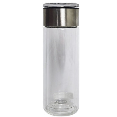 爱仕达便携式双层防烫耐用玻璃杯