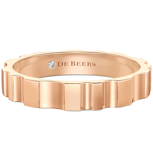 [新年礼物]De Beers RVL 18K玫瑰金戒指 3.6MM