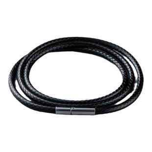 高档皮绳项链绳子玉石吊坠挂绳黄金玉佩挂件绳男黑色绳子蜡皮绳