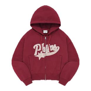 PHYPS韩国春季时尚流行前胸星LOGO连帽拉链外套MUSINSA