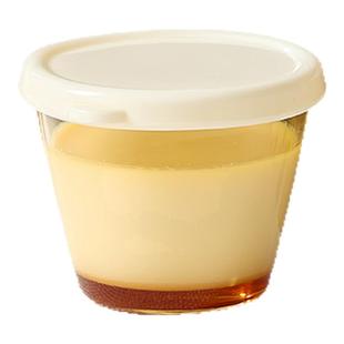 玻璃布丁杯焦糖布丁模具耐高温食品级高硼硅酸奶杯带盖甜品分装杯