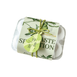 网红小梨酥包装盒梨子酥纸浆盒烘焙凤梨酥礼盒贴纸吊卡围边袋子