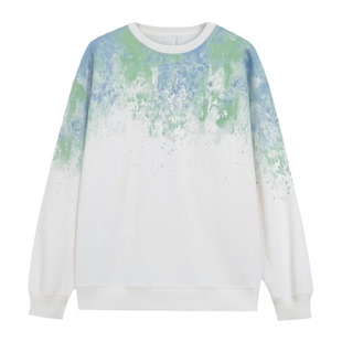 渐变卫衣男生春秋季新款大学生休闲宽松长袖t恤上衣服青少年潮牌