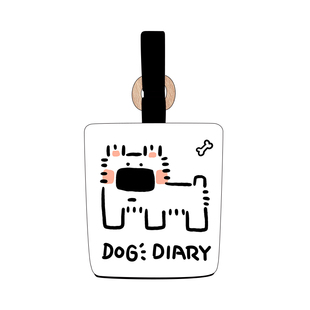 尼睿x吃盐的鱼 可爱卡通小狗水桶包新款撞色手提包小众礼品帆布袋