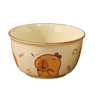 利尼恩卡通可爱吃饭碗儿童餐具卡通家用饭碗分格餐盘吃饭创意辅食