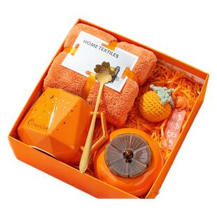 护士节日礼物实用礼品定制公司logo送女员工客户柿柿如意杯子礼盒