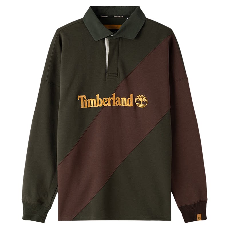 Timberland添柏岚户外男女日本线重磅舒适长袖套头POLO衫A6G2Q