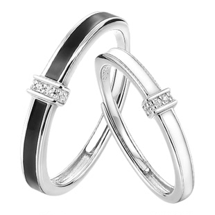 I Do&Co.始终情侣对戒珐琅小众时尚戒指高级感 轻奢礼物送男女生