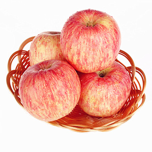 山东烟台苹果80#5斤栖霞红富士条纹脆甜新鲜水果包邮