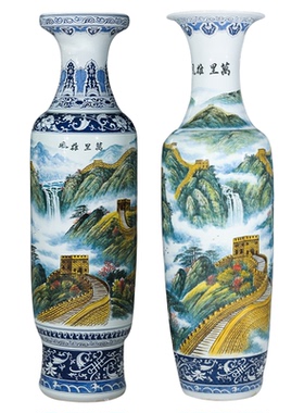 手绘景德镇大花瓶陶瓷中式仿古