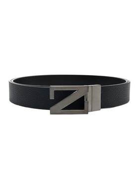 【自营】ZEGNA/杰尼亚男士简约可旋转带头双面用牛皮革腰带皮带