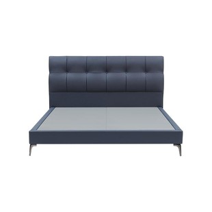 金可儿皮艺床头层牛皮现代简约卧室双人床1.8m大床 静谧圣境