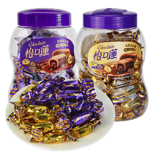 怡口莲太妃糖253g桶装儿童夹心软糖巧克力夹心糖果零食结婚喜糖