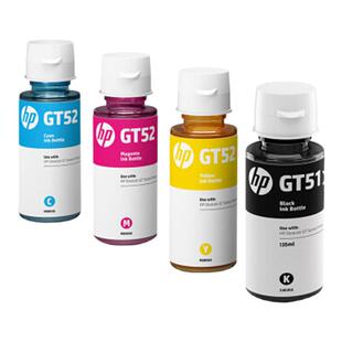 惠普/HPGT53/52 原装黑彩墨水适用HP连供机5810/5820惠普连供墨水