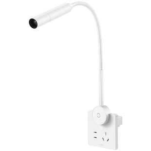 公牛床头护眼阅读灯10A五孔86插座面板墙灯壁灯卧室床头灯轻奢风