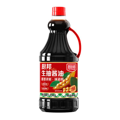厨邦生抽酱油1.45kg炒菜提鲜家用黄豆酿造点蘸卤味凉拌调料调味品