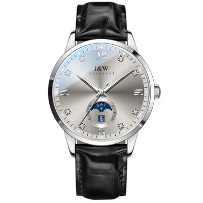 IW爱沃驰进口机芯真皮商务机械表