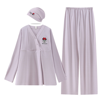 送月子帽-纯棉月子服秋冬季厚款