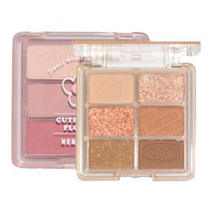 美美芭六色眼影盘平价平替大牌3*E黄油烟粉眼影盘粉质很好不飞