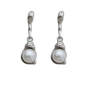 除恶蔡文静李晓雅同款耳环气质高级感不规则珍珠耳钉长款耳饰新款