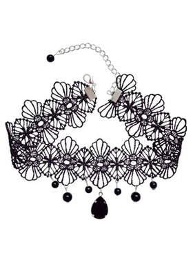 宽边蕾丝遮疤痕脖子饰品颈带