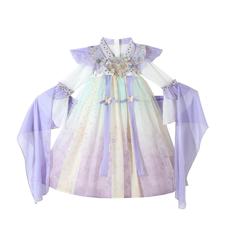 女童汉服连衣裙2026新款唐风