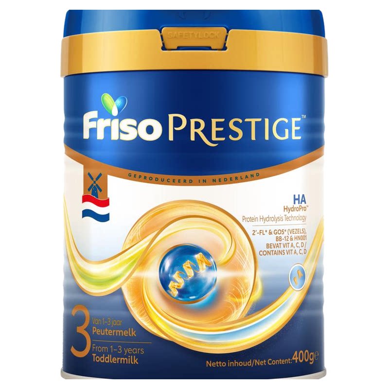 Friso荷兰版皇家美素佳儿适度水解半水解婴儿配方奶粉3段400g/罐
