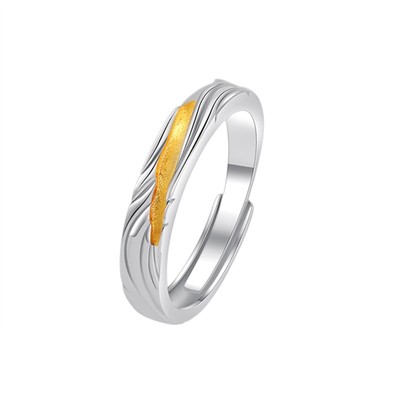 999纯银逐光戒指男生款自律尾戒