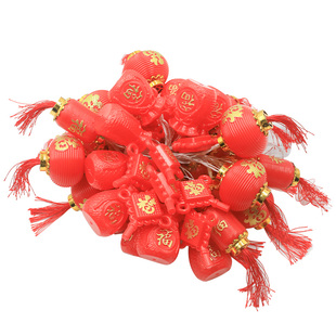 led新年水晶灯笼小彩灯闪灯串灯满天星春节家用过年红灯笼装饰灯