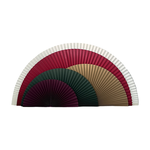 新中式婚礼纸扇花装饰红色折纸扇半圆扇大型纸扇婚庆舞台背景道具