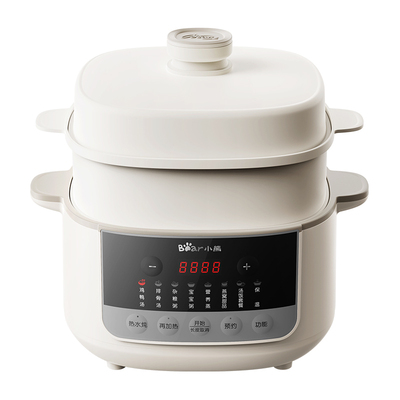 小熊蒸炖双享大容量电炖锅