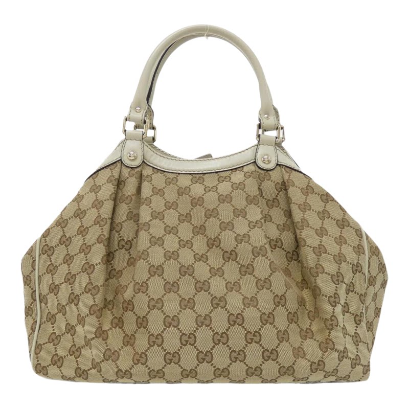中古GUCCI古驰帆布手提女包