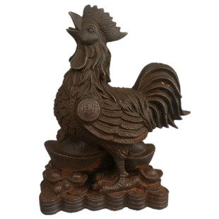 铁公鸡摆件铸铁仿古元宝公鸡一毛不拔镇宅聚财铁器家居风水工艺品
