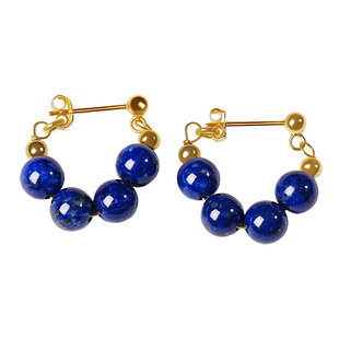 宫里上新青金石耳饰女蓝色耳钉高级感纯银耳环小众独特生日礼物