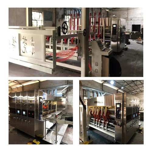 纸箱机械设备高速印刷机水墨三色开槽前缘送纸高速全自动