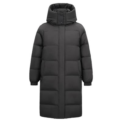 雪中飞连帽休闲长款羽绒服