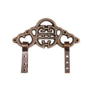 中式装饰挂钩复古铜配件仿古黄铜画框牌匾画钩挂件墙面墙壁铜挂环