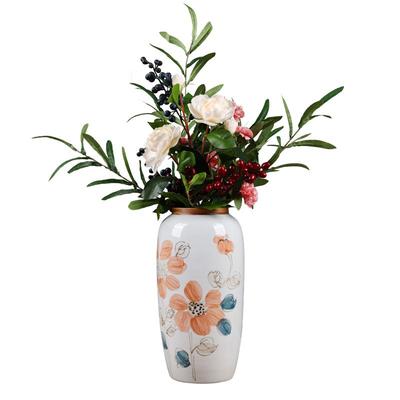 /初尘清泥/高档手绘陶瓷花瓶摆件