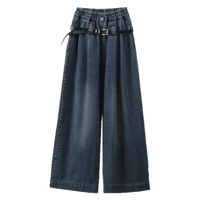 女童加绒裤子秋冬中大童阔腿裤