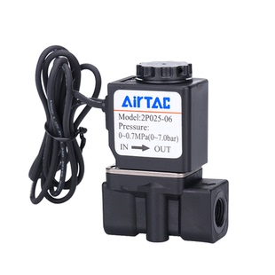 原装正品亚德客AIRTAC二位二通塑料电磁阀2P025-06B/2P025-08AIG