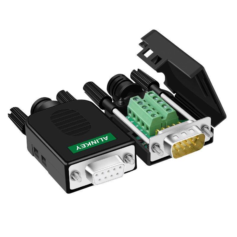 2件包邮 薄款DB9免焊接头DP公头母头 RS485 RS232 9针 触摸屏PLC
