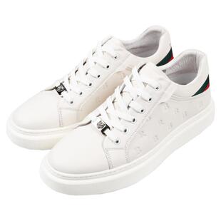 Raidy Boer/雷迪波尔男士新品字母压印牛皮革透气休闲板鞋男 2001