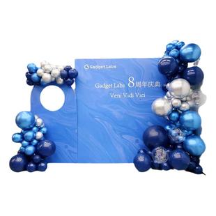 公司开业气氛布置气球团建签名KT板背景定制周年庆生日会场景装饰