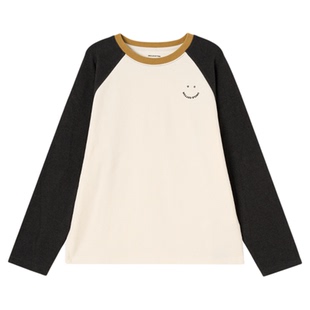 【保暖能手两面派】棉叔叔男童秋冬双面暖绒撞色插肩长袖T打底衫