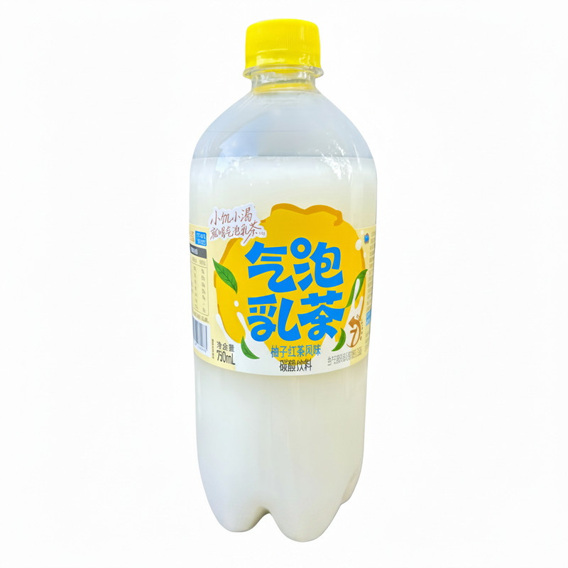 【新品尝鲜】牧兰提气泡乳茶柚子红茶风味750ml瓶装饮料聚餐分享