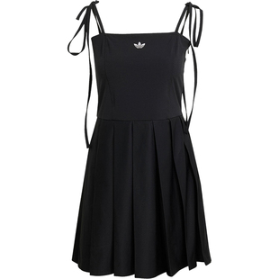 Adidas/阿迪达斯正品三叶草女士方领潮流吊带运动连衣裙JW0115