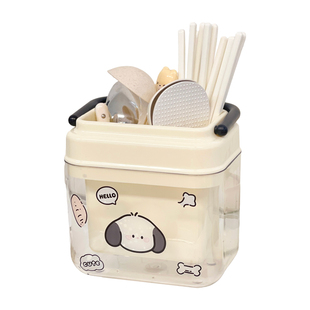 简约可爱厨房桌面筷笼收纳架双层沥水筷子置物架筷架餐具收纳盒女