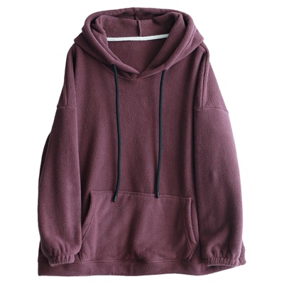 铜扣记双面绒连帽加厚保暖卫衣女