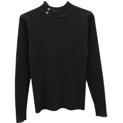 法式针织衫拼接蕾丝内搭女打底衫