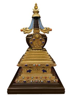 慧宝菩提塔黄铜舍利塔佛堂摆件